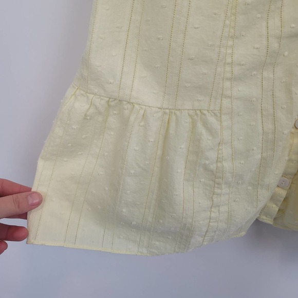 Lulu's Daydreaming Of You Yellow Swiss Dot Button-Front Mini Dress #376 - Picture 5 of 12